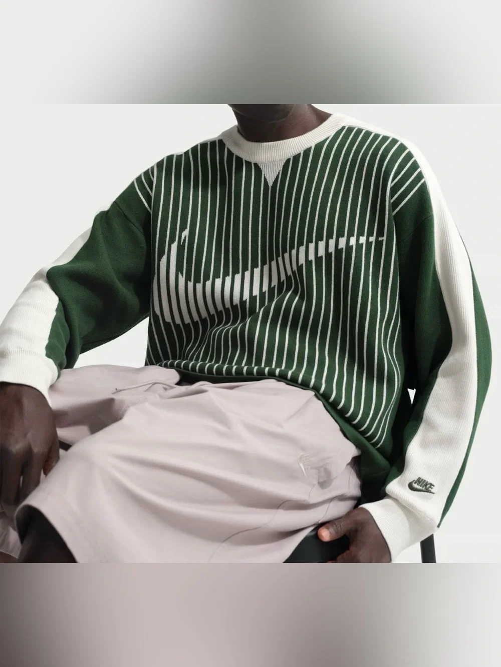 Nike Sweater Sportswear Club Jersey Crew Neck Green Men's sz Medium NEW!!
